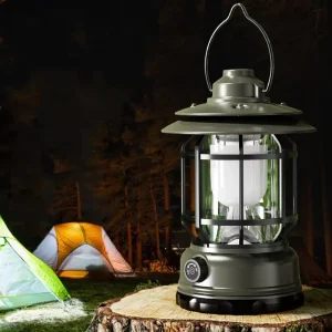 Outdoor Waterproof Camping Light USB Rechargeable Lanterns 18650 Battery Retro Lamp for Party Hanging Lantern Decor Garden