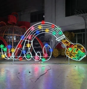Outdoor Waterproof Festival Motif Lighting Commercial Street 2D Decoration LED Light Christmas