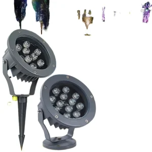 Outdoor Waterproof Garden Floodlight 12V 24V LED Tree Lighting Lamp for Landscape Ground Inserted Lawn Lamp