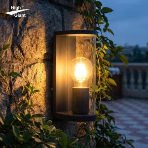Outdoor Waterproof IP54 Wall Mounted Garden Light with Aluminum Base E27 Light Source 180 Beam Angle for Garden Use