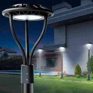 Outdoor Waterproof IP65 90W 120W 150W AC120 277V 347V 150lm/W LED Courtyard Garden Top Post Light with Photocell