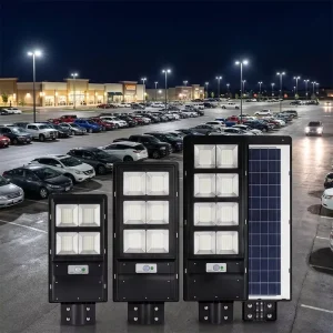 Outdoor Waterproof IP65 All-in-One Solar LED Street Lights 200W ABS Plastic DC 6V Road Use 1-Year Warranty