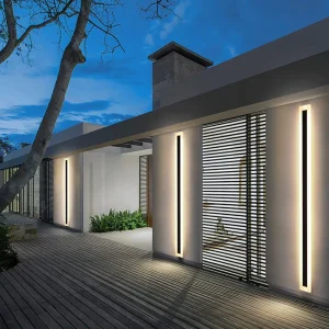Outdoor Waterproof IP65 Led Long Strip 18W Linear Wall Light AC85V-265V Porch Sconce Led for Villa Hotel Building Wall Lamp