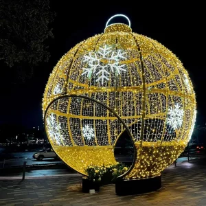 Outdoor Waterproof IP65 Multi-color Halloween Christmas LED String Lamp 3D Giant Luminous Ball Motif Light Garden Landscape AC