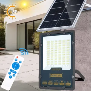 Outdoor Waterproof IP66 Solar Flood Light 30W 300W with Remote Control High Power LED Garden Lighting