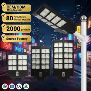Outdoor Waterproof Ip65 Installation Remote Control 300w 400w 500w Integrated All in One Solar Led Streetlight