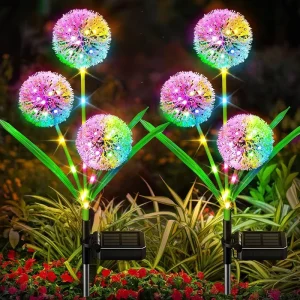 Outdoor Waterproof LED Decorative Light Lamp Patio Decoration Solar Flower Light for Backyard & Exterior Garden Street 60