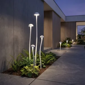 Outdoor Waterproof LED Lawn Lights IP65 DC 12V Stake Style Mushroom Ambient Landscape Lighting
