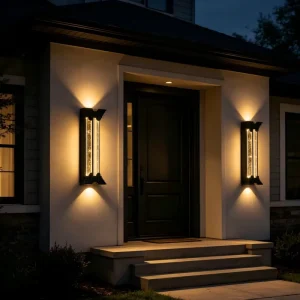 Outdoor Waterproof LED Sconces Wall Lights Aluminum Body Wall Lamps Indoor Wall Mounted Black Exterior Light Fixture