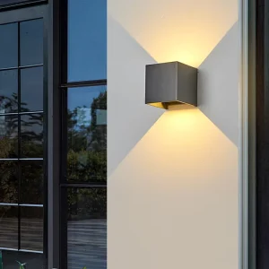 Outdoor Waterproof LED Solar Aluminum Wall Lamp Creative Background Corridor for Indoor/Outdoor Garden 220V