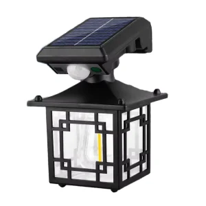 Outdoor Waterproof LED Solar Lamp with Human Induction Motion Sensor Garden Wall Lights for Courtyard Lighting IP65 Rating