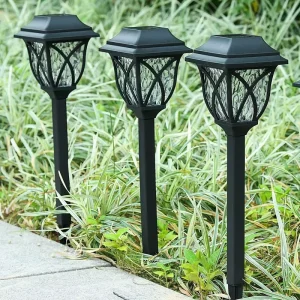 Outdoor Waterproof LED Solar Lights Warm Solar Garden Lights for Patio Landscape Planter Walkway IP65 Rating for Garden Decor