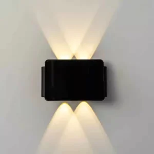 Outdoor Waterproof LED Solar Wall Lights Aluminum Base for Garden Fence Patio Staircase Wall Decorations Upper Lower Lighting