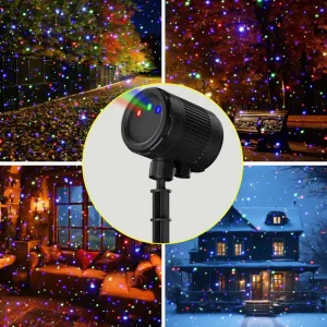 Outdoor Waterproof Lawn Laser Lights, Red Green Blue, Starry Sky, Christmas Halloween Decorative