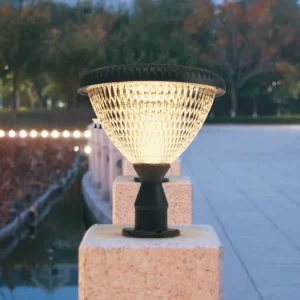 Outdoor Waterproof PC Material Bridge Fence LED Garden Pillar Light Solar