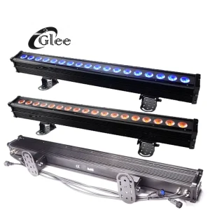Outdoor Waterproof Pixel Linear Control 18×10W RGBW 4-in-1 LED Wall Washer Bar Batten Stage Light IP65