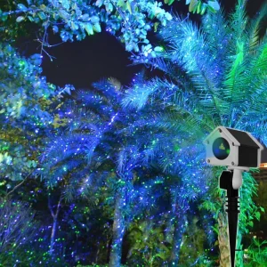 Outdoor Waterproof RGB 3 Colors LED Solar Panel Power Motion Sensor Wall Lamp Landscape Laser Garden Lights