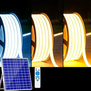 Outdoor Waterproof RGB LED Light Strip for Villa Garden Architectural Landscape Lighting Solar Neon Light Strip