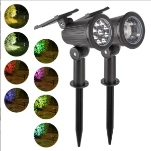 Outdoor Waterproof Solar Floodlight Ground Plug Lawn Light Home Atmosphere Outdoor Landscape Garden Tree Light