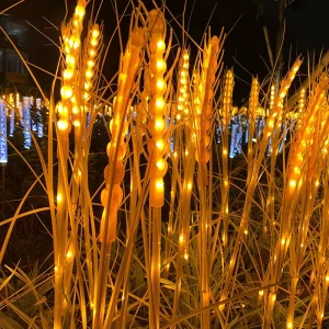 Outdoor Waterproof Solar Garden Wheat Light for Courtyard, Road, Lawn, and Landscape