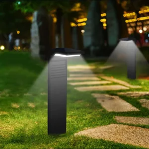 Outdoor Waterproof Solar LED Bollard Lawn Light for Garden Yard Paths