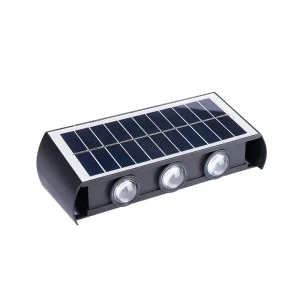 Outdoor Waterproof Solar LED Wall Light RGB Color Fence Exterior Use Aluminum Construction 60 Beam Angle 12V 10000H+ Lifespan