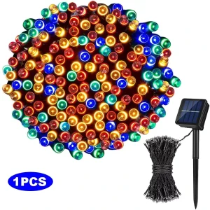 Outdoor Waterproof Solar Lantern String Lights LED Fairy Lights Waterproof Strip Light for Garden Patio Front Door Fence