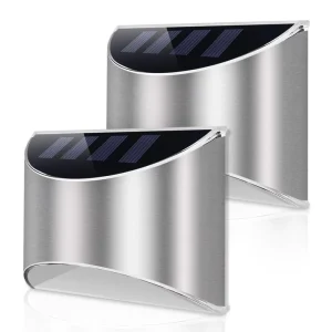 Outdoor Waterproof Solar Powered Wall Light Wireless Garden Light IP55 Door Step Stair Pathway Landscape Light