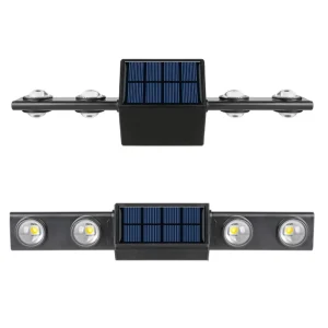 Outdoor Waterproof Solar Wall Lights Security LED Lamp for Garden & Parking Lot Warm White