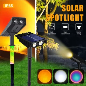 Outdoor Waterproof Spotlight Lawn Lights Solar Garden Landscape Decoration Ground Plug Lights