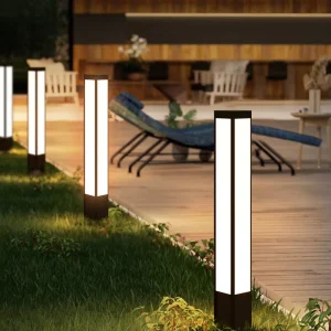 Outdoor Waterproof Stainless Steel Warm Light Lawn Lamps