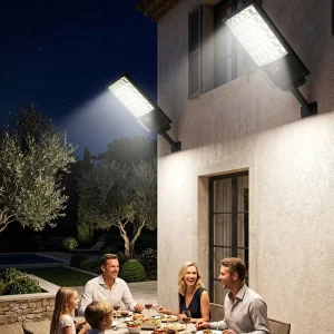 Outdoor Waterproof Super Bright Solar Street Lights IP65 SMD 5730 216LED Flood Light Remote Control Road Use 270 Beam Angle