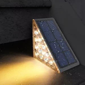 Outdoor Waterproof Triangular Stair Light High Brightness Garden Pathway Lighting Anti-theft Solar Step