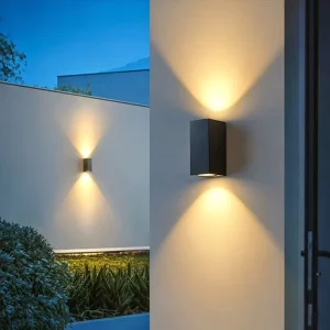 Outdoor Waterproof Wall Lamp for Landscape Courtyard Terrace Balcony LED 3000K Warm White Aluminum Alloy Wall Washing Light