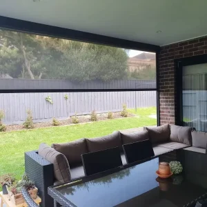 Outdoor Windproof Motorized Waterproof Roller Blinds for Balcony and Bistro