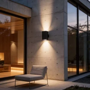 Outside Square Up and Down Lights Outdoor Wall Light Sconce Aluminum Waterproof LED Outdoor Wall Lamps for Patio