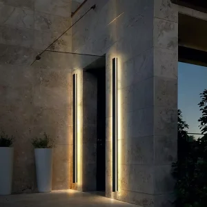 Overseas Warehousing Long Strip Ip65 Led Wall Lamp Exterior Wall Lights Outdoor Garden Linear Exterior Wall Light