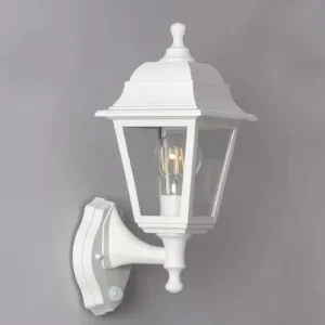 P401 PIR CE Approval Outdoor Garden Lighting with PIR Sensor classical Post Garden Lantern Light with Motion Sensor Light
