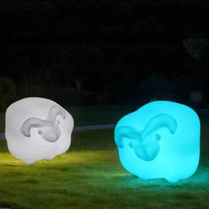 PE Plastic Goat Shape LED Motif Lights Festival Decorations Waterproof Illuminated Light With DC24V Cable Wire Underground Plug
