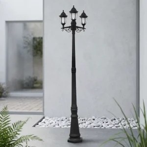 PH2103 2M IP44 3 Heads Outdoor Antique Street Light Poles Three Head Street Lighting for Road