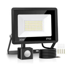 PIR LED Floodlights IP66 Waterproof Motion Sensor Timer Wall Light for Backyard Garden Outdoor Security Lighting