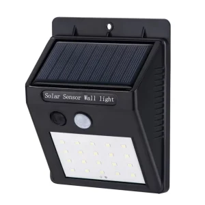PP LED PIR Sensor 2W IP65 Waterproof Tempered Glass 18650 Battery 1 Year Warranty Outdoor Solar Garden Lights