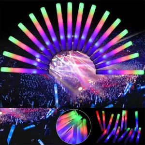 Party Dots Cheer Luminous Tube RGB DJ Night Club Concert Beads Toy Glow Sticks Bulk Luminous LED Light Foam Stick Party Supplies