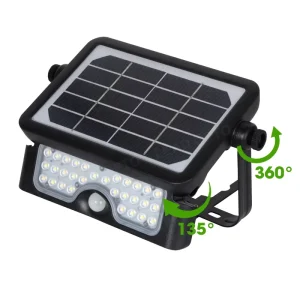 Patented 5 in 1 Multi Functional IP65 Waterproof DIY Style Portable Adjustable Solar Flood Light with 3 Years Warranty