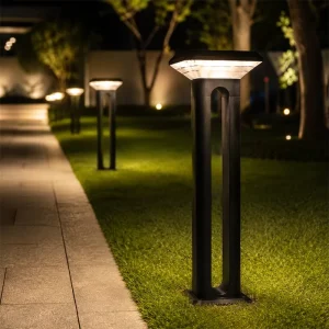 Path Driveway Front Yard Aluminum PC 10W Outdoor Solar Panel Garden Light Solar Lawn Bollard Light