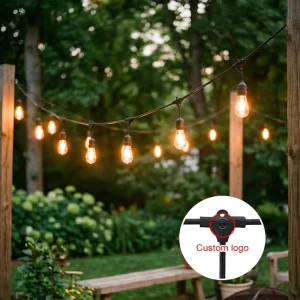 Patio Heavy Duty IP65 Waterproof Connectable Commercial Grade Thanksgiving Cafe Outdoor E27 Based Solar Festoon String Lights