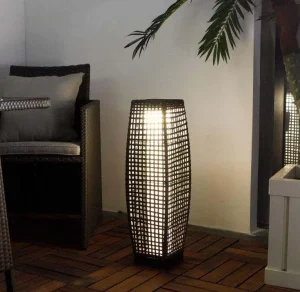 Patio Lights Led Outdoor Rattan Solar Garden Floor Standing Light Decorating Lights for Home