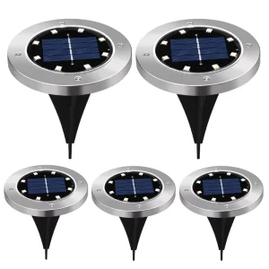 Patio Path IP65 Waterproof Motion Sensor Solar Underground Driveway Floor Mounted In Ground Disk Light LED Buried Deck Light