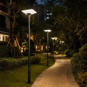 Patio Yard Walkway Driveway 50W 3000K 6500K Solar Garden Post Light Outdoor Solar Lights for Garden Decor