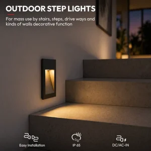 Perfect Quality White Black Waterproof Aluminum 3W Garden Light Waterproof Led Wall Lamp Recessed Step Light